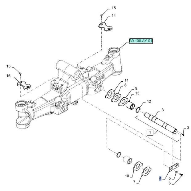 87677299 - Пластина 130 мм пальца крепл. моста пер. TGT8./Mg.